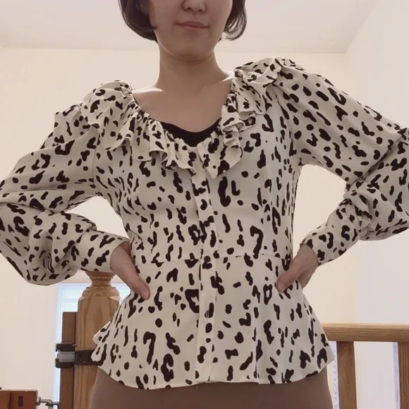 ZARA animal print top XS - Picture 3 of 11